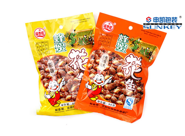 休閑食（shí）品包裝袋（dài）,花（huā）生彩印包裝袋
